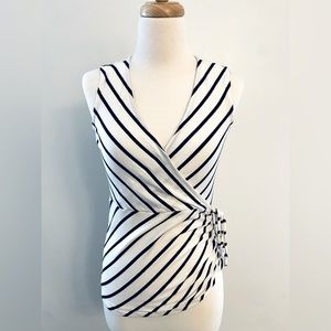 Banana Republic Faux Wrap Sleeveless Knit Top Size XS